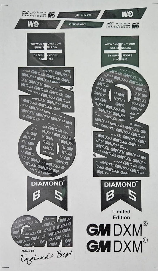 AYN Bat Sticker 2D Plain English Willow Fiber Tape Sports Accessories Protection, DIAMOND Black